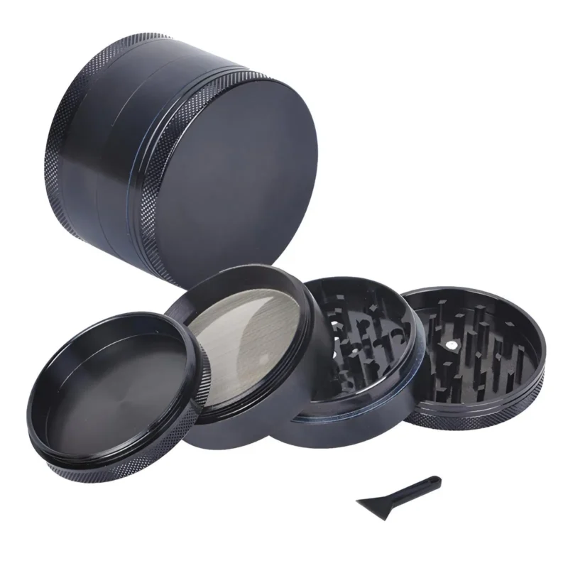 Black 4 Piece Weed Grinder Wholesale